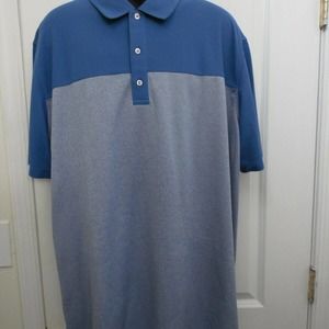 Bolle Mens Blue Gray Collared Short Sleeve Relaxed Polo T Shirt Size XXL